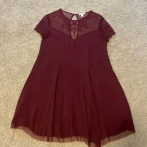 Maroon lace dress